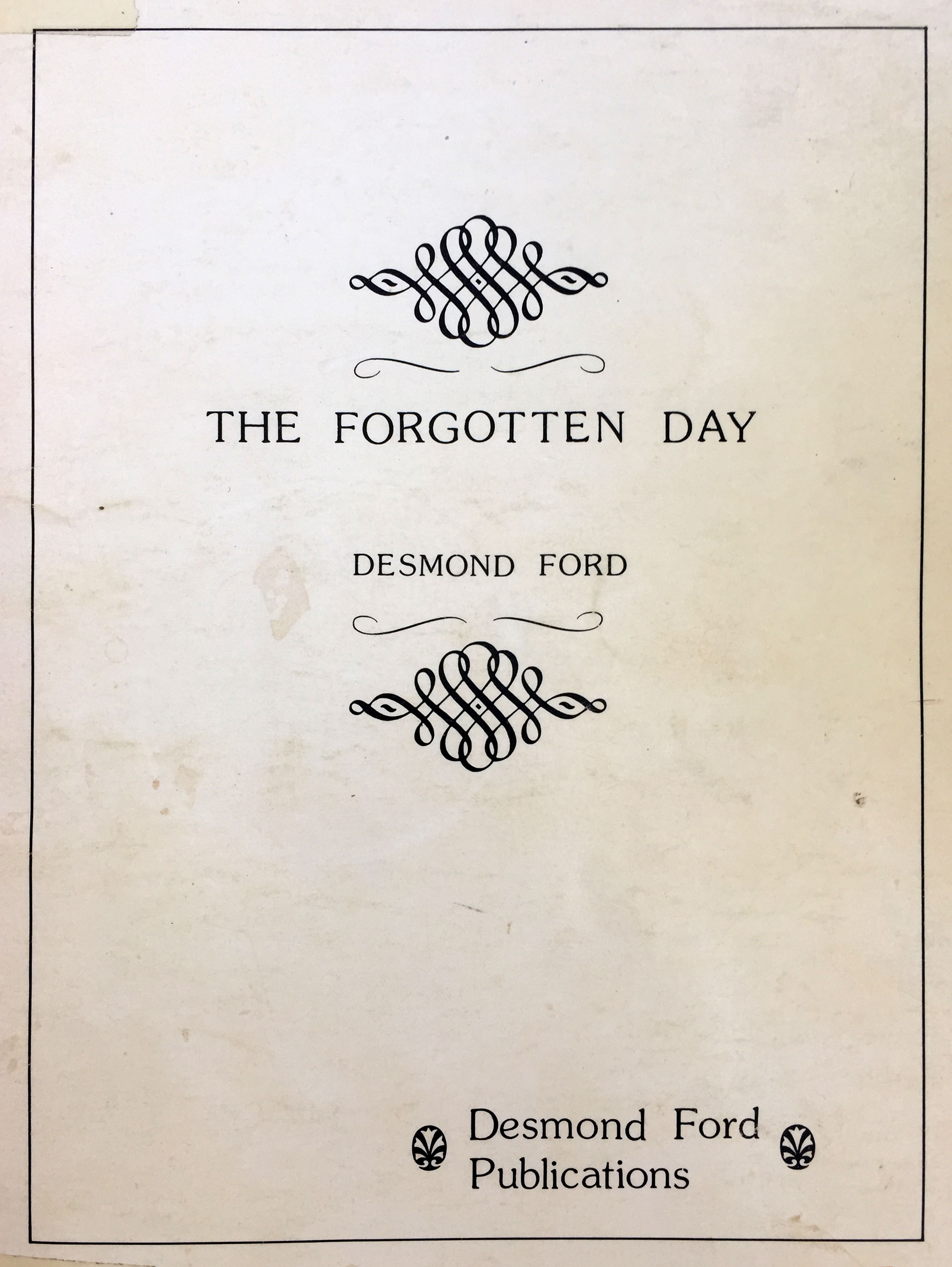 Dr Desmond Ford - The Forgotten Day cover image